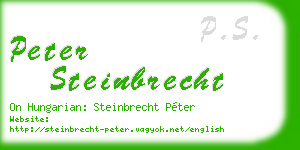 peter steinbrecht business card
